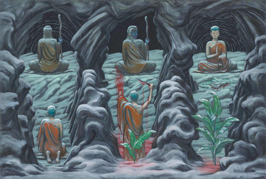 Huike Offering His Arm to Bodhidharma