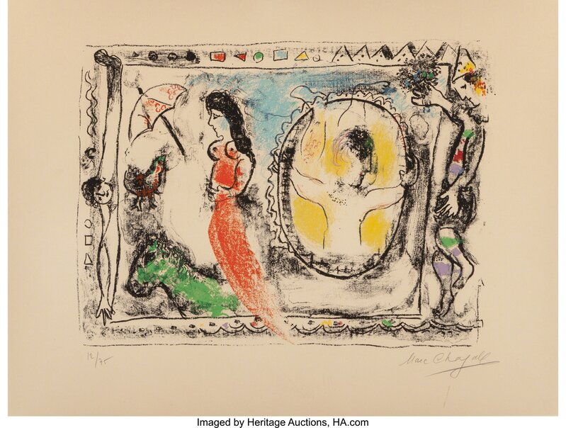 Marc Chagall, ‘Derriere le Miroir’, 1964, Print, Lithograph in colors on Arches, Heritage Auctions