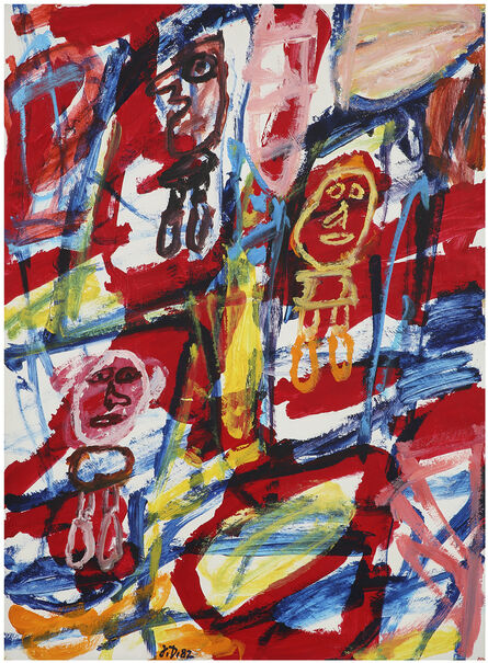 Jean Dubuffet, ‘Site avec 3 personnages’, 1982