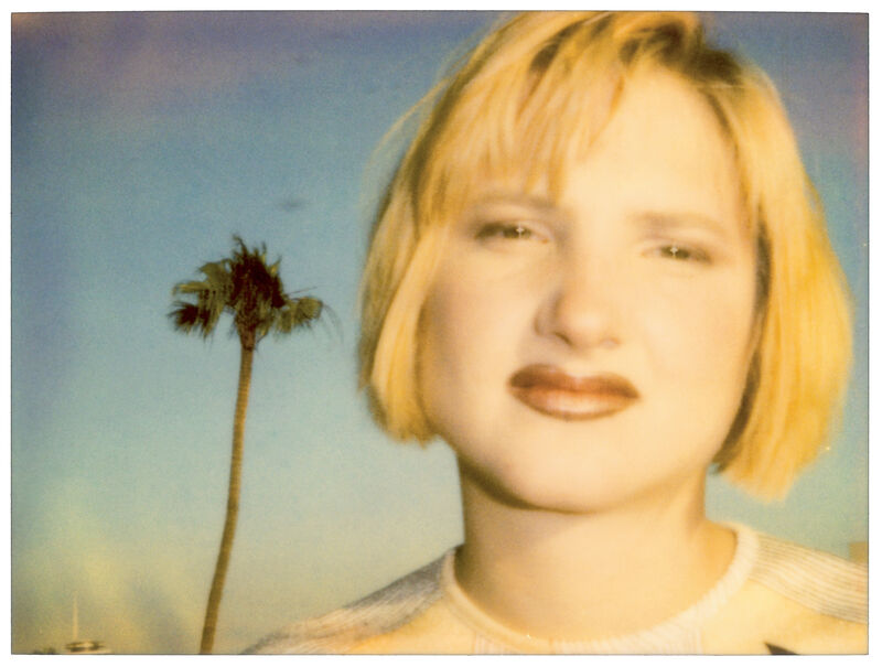 Stefanie Schneider, ‘Kirsten Red Lips (California Blue Screen)’, 1997, Photography, Analog C-Print based on a Polaroid, hand-printed by the artist on Fuji Crystal Archive Paper. Mounted on Aluminum with matte UV-Protection., Instantdreams