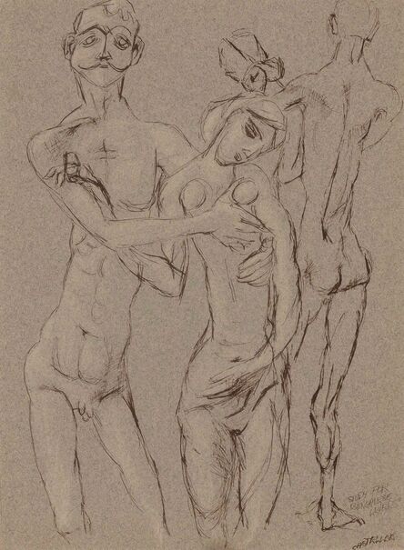 Federico Castellon, ‘Study for Bengalese Lovers’, 1947