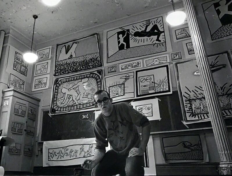 Keith Haring, ‘Vintage Keith Haring photograph New York, 1980’, 1980, Ephemera or Merchandise, Silver gelatin print, Lot 180 Gallery