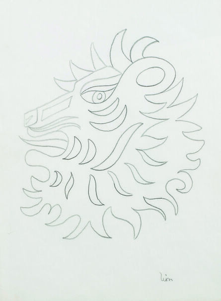 Jean Cocteau, ‘Lion (Etude pour un bijou des signes du zodiaque pour la maison FRED)’, circa 1960