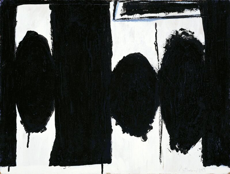 Robert Motherwell, ‘At Five in the Afternoon’, 1948 -1949, Drawing, Collage or other Work on Paper, Casein and graphite on paperboard, Dedalus Foundation