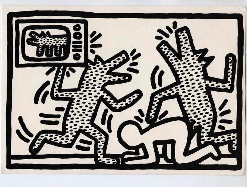 Keith Haring, ‘Keith Haring at Barbara Gladstone 1982 (Keith Haring '6 Lithographs')’, 1982, Ephemera or Merchandise, Gallery announcement card, Lot 180 Gallery