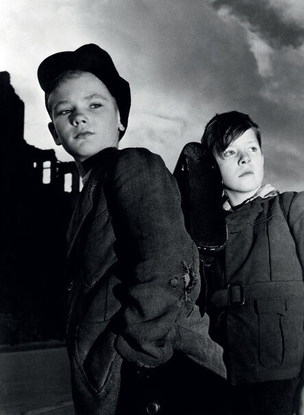 AFP, ‘Two young Berliner boys in the ruins of the city during the Berlin Blockade in December 1948. Digital silver print on baryta paper’, 1948
