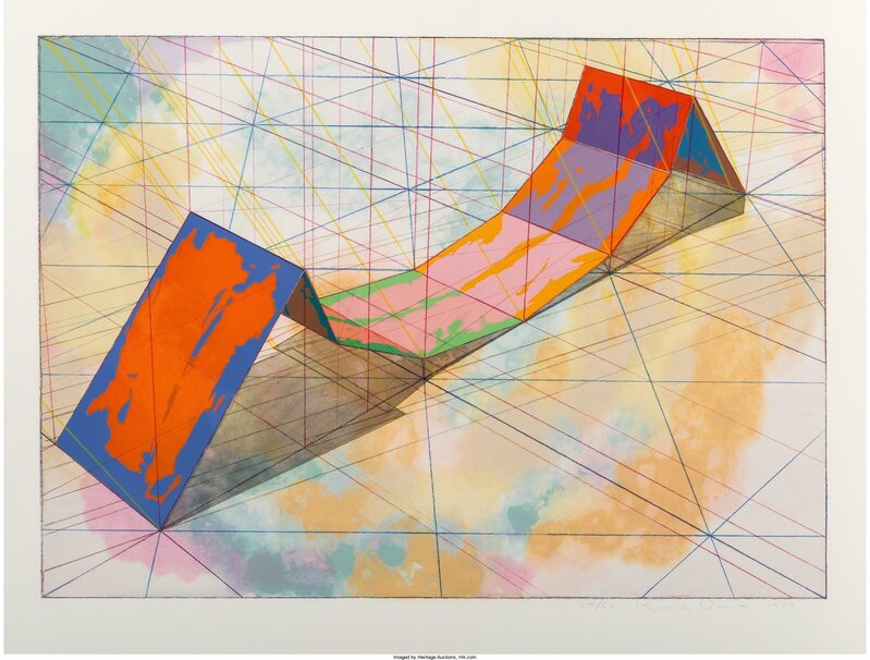Ronald Davis, ‘Invert Span, from the Snapline series’, 1979, Print, Lithograph and screenprint in colors on hand made paper, Heritage Auctions
