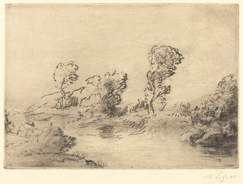 Alphonse Legros, ‘Banks of the Marne (Bord de la Marne)’, Print, Drypoint and (etching?), National Gallery of Art, Washington, D.C.
