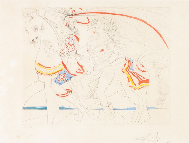 Salvador Dalí, ‘"Diane de Poitiers"’, 1977, Drawing, Collage or other Work on Paper, Drypoint on Arches paper, Veritas