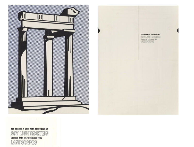 Roy Lichtenstein, ‘"Landscapes", 1964, Invitation/Mailer/Poster, Leo Castelli Gallery NYC’, 1964, Ephemera or Merchandise, Lithograph on paper, VINCE fine arts/ephemera