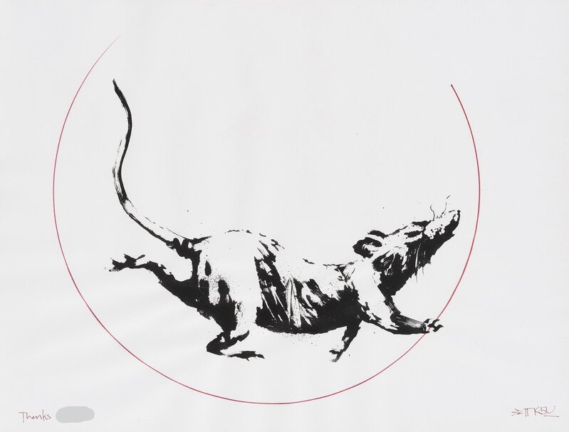 Banksy, ‘GDP Rat Gift Print’, 2019, Ephemera or Merchandise, Hand-embellished screenprint on 50gsm paper, Tate Ward Auctions