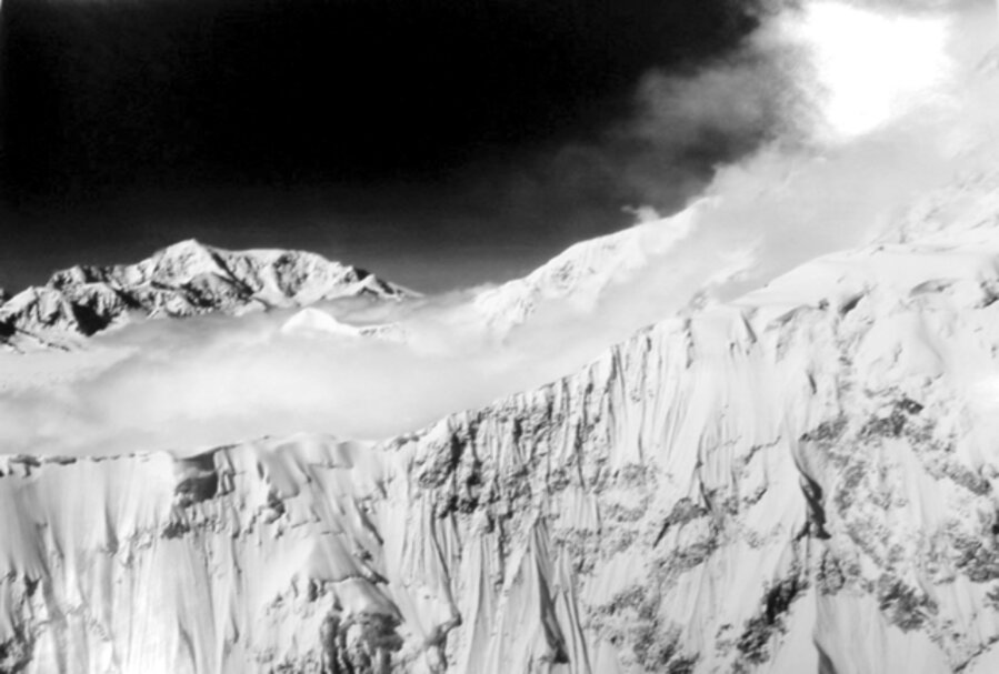 Mt. St. Elias looking South West over crest of South East ridge of Mt. Logan alt 15,000, Aug 20