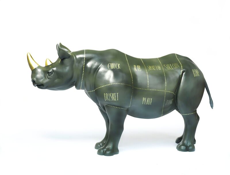 Jonathan Yeo, ‘Final Cuts’, 2018, Sculpture, Rhino: fibreglass rhino (fire retardant) with internal armature Finish: Oil paint and varnishes, Tusk Benefit Auction