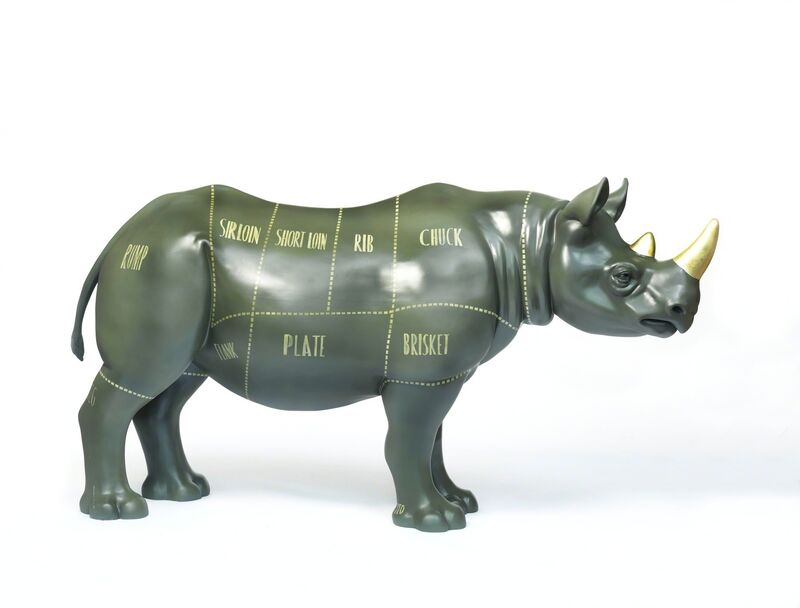 Jonathan Yeo, ‘Final Cuts’, 2018, Sculpture, Rhino: fibreglass rhino (fire retardant) with internal armature Finish: Oil paint and varnishes, Tusk Benefit Auction