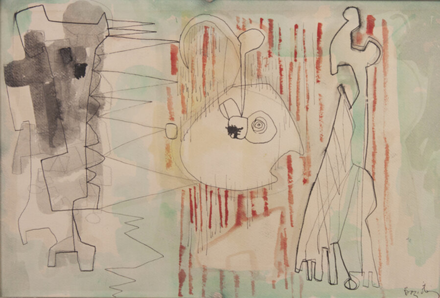 Figures at a Curtain