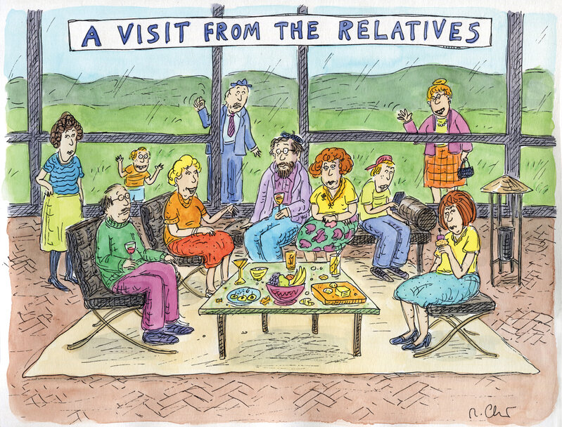 Roz Chast, ‘ A Visit From The Relatives’, 2013, Print, Hand-printed archival silkscreen, The Glass House