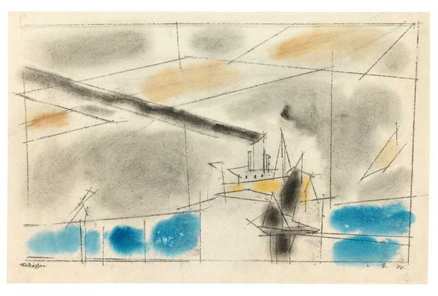 Untitled (ship with plume of smoke)