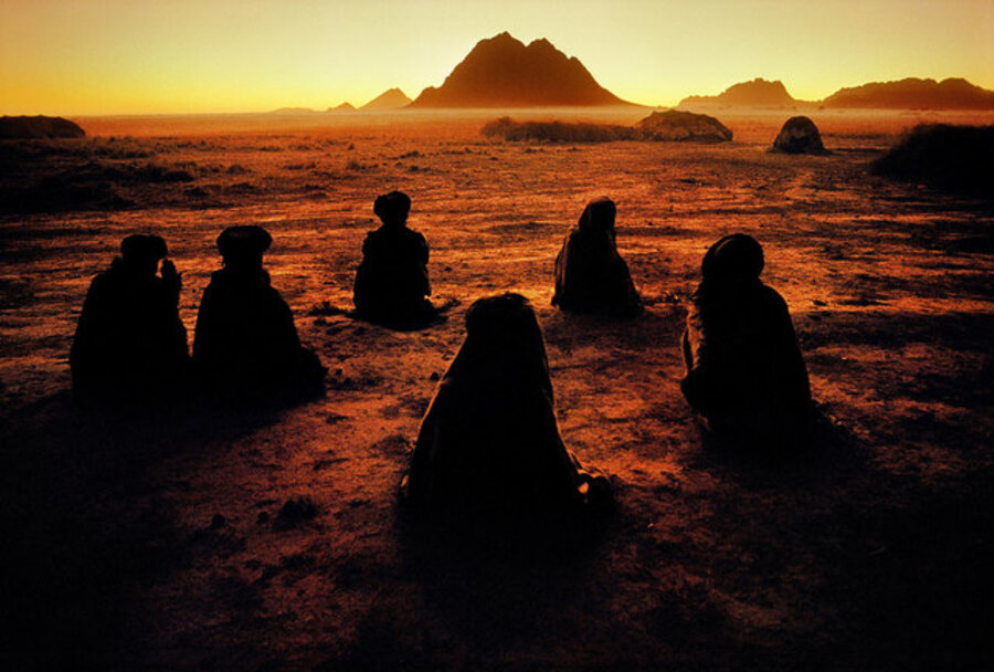 Kuchi Nomads, Evening Prayer, Kandahar, Afghanistan