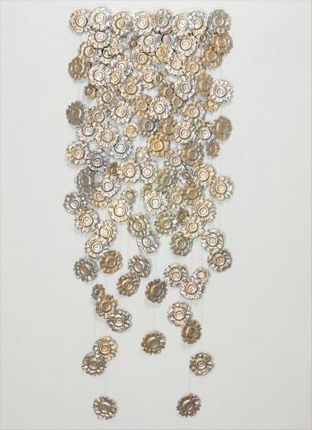 Joe Davidson, ‘Large, Wall Installation, Gold, Silver, Sunflowers’, 2022