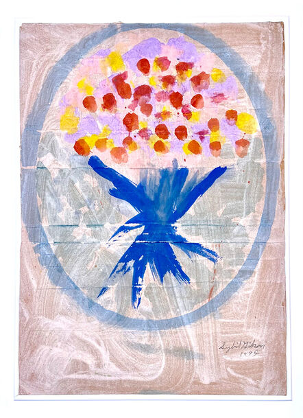 Sybil Gibson, ‘Flowers in Blue Oval’, 1992