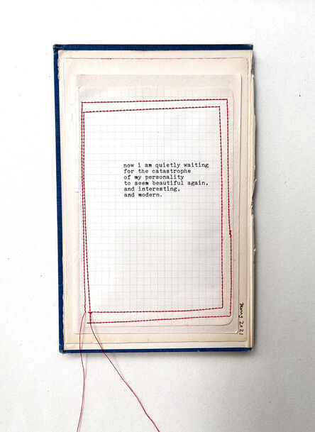 Molly C. Meng, ‘O’Hara Layers (stitched quote)’, 2021