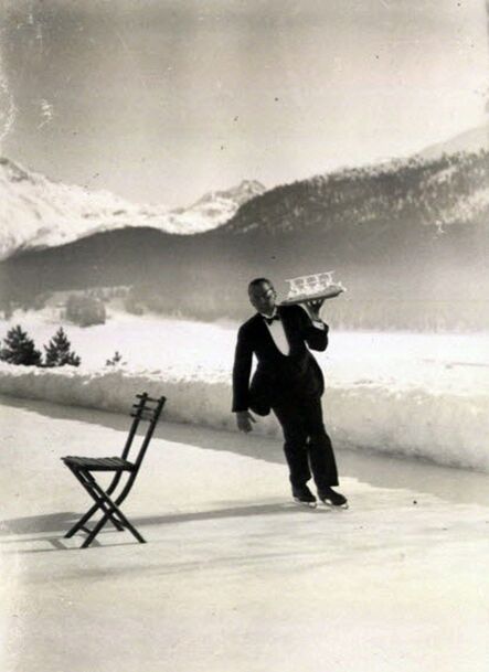 Alfred Eisenstaedt, ‘Ice Skating Waiter - Vintage’, 1932