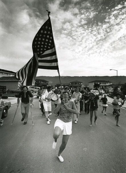 Bill Owens, ‘Parade Woman Holding American Flag, from Suburbia’, 1971