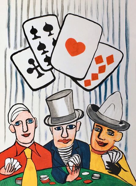 Alexander Calder, ‘Card players, from Derriere Le Miroir’, 1975