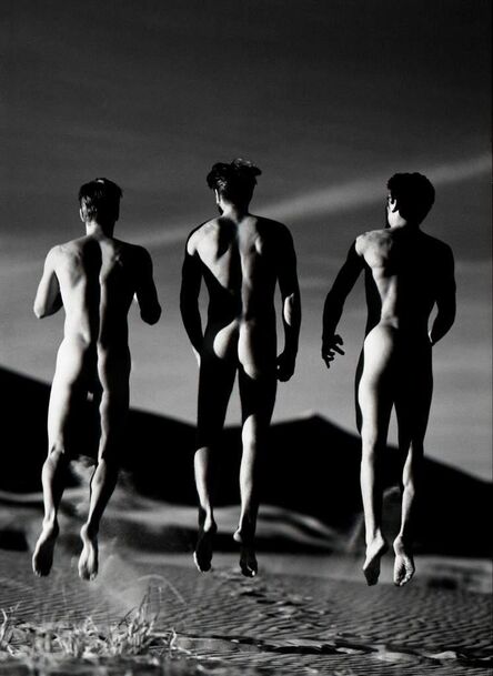 Greg Gorman, ‘Three boys jumping, Kelso Dunes’, 1991