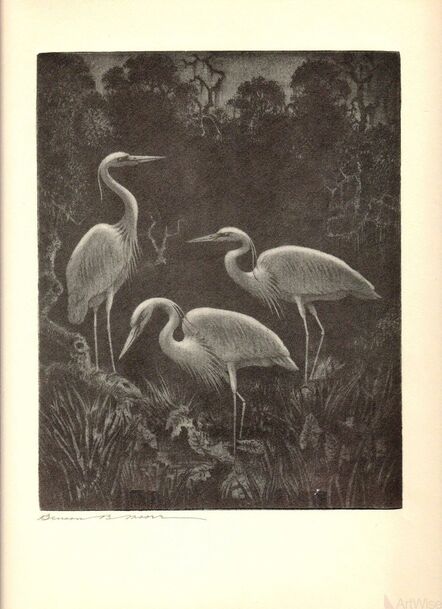 Unknown Artist, ‘White Herons at Home’, 1936