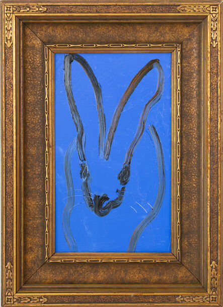 Hunt Slonem, ‘Bunny on Blue’, 2018