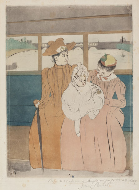 Mary Cassatt, ‘In the Omnibus’, 1890-1891