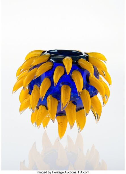 Dale Chihuly, ‘Ultramarine Venetian Vase with Banana Prunts’, 1989