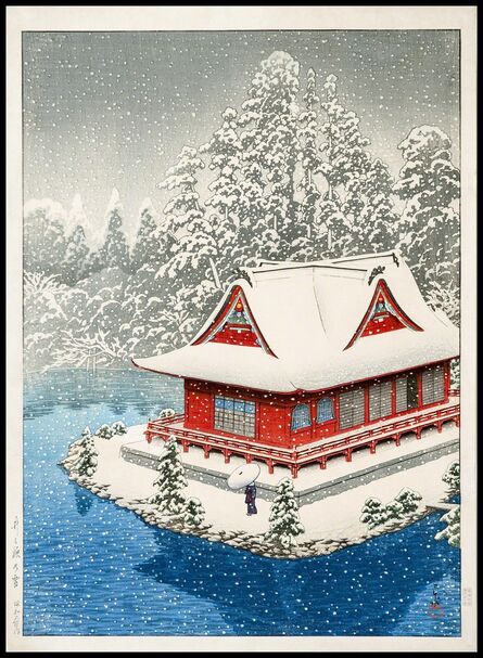 Kawase Hasui, ‘Snow at Inokashira’, 1928