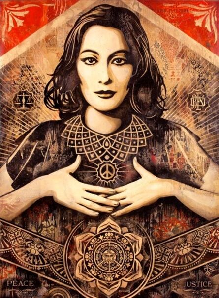 Shepard Fairey, ‘Peace and Justice Woman’, 2015