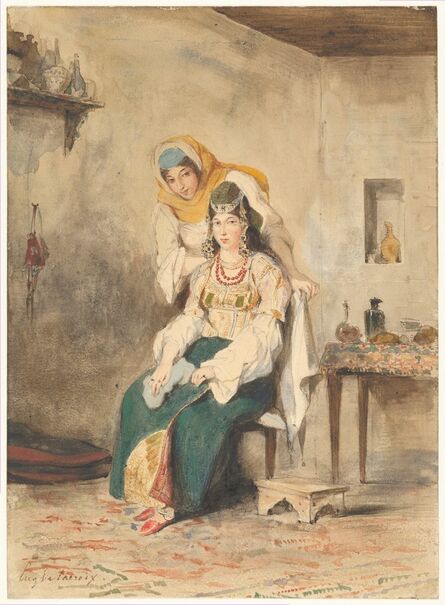 Eugène Delacroix, ‘Saada, the Wife of Abraham Ben-Chimol, and Préciada, One of Their Daughters’, 1832