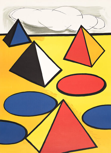 Alexander Calder, ‘Alexander Calder Pyramids lithograph 1975 (Calder prints)’, ca. 1975