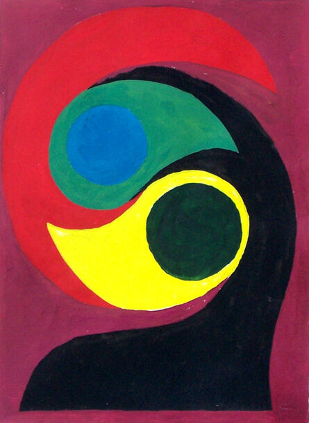 Etienne Beöthy, ‘Composition on Violet Background’, 1927