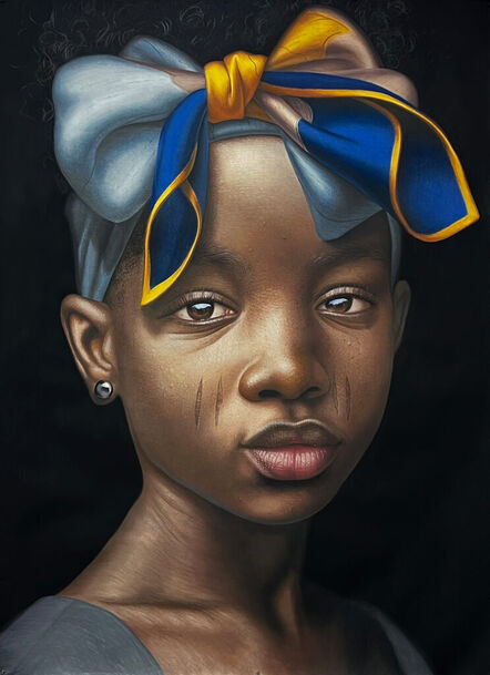 Babajide Olatunji, ‘Girl with blue scarf III’, 2023