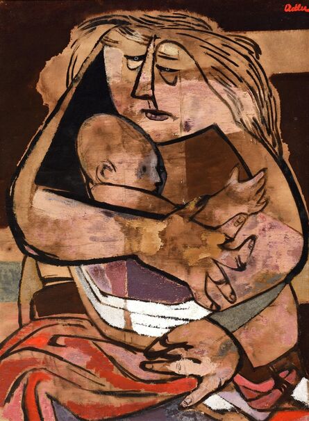 Jankel Adler, ‘Mother and Child’, ca. 1941