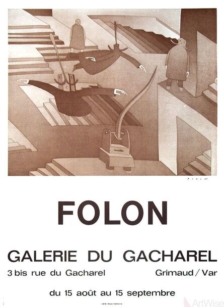 Jean Michel Folon, ‘Galerie Du Cacharel’, 1972