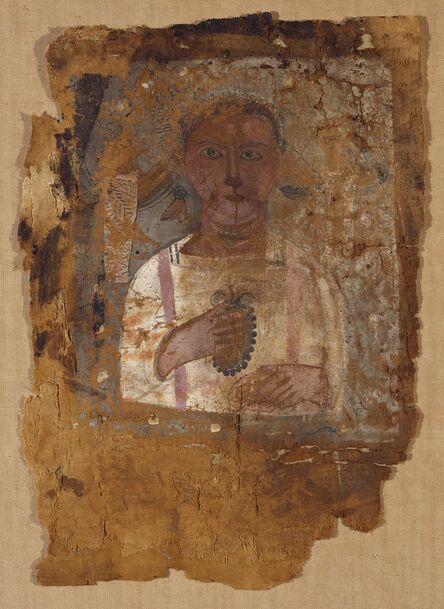 ‘Mummy Shroud with Painted Portrait of a Youth’, 220 -250