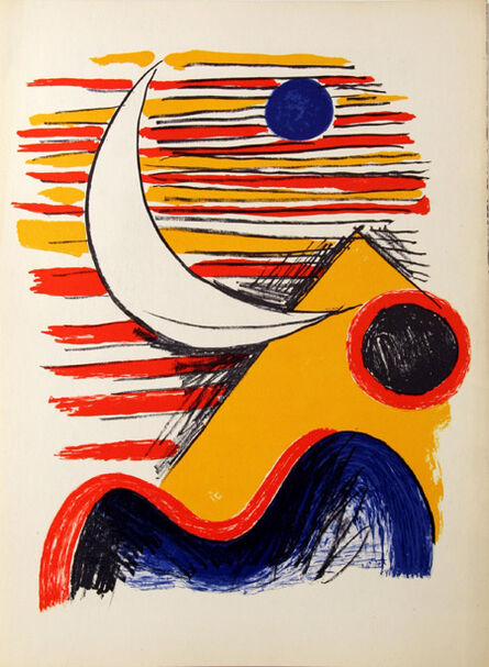 Alexander Calder, ‘La Lune et La Montagne Jaune from Derrière le Miroir ’, 1960