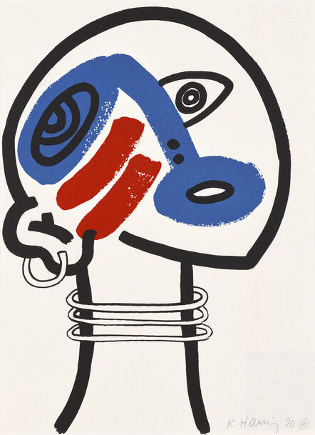 Keith Haring, ‘The Story of Red and Blue: number 17 (L. p. 133)’, 1989