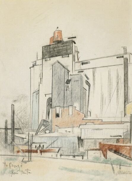Preston Dickinson, ‘Grain Elevators’, 1924