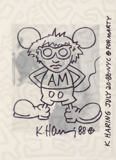 Keith Haring, ‘Untitled (Andy Mouse)’, 1988