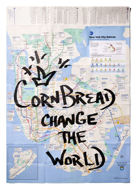 Cornbread, ‘New York Subway Map: Cornbread Change The World II ’, 2024
