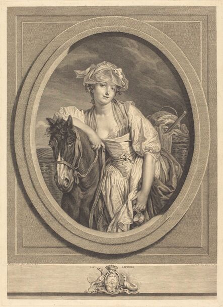 Jean Charles Levasseur after Jean-Baptiste Greuze, ‘La laitiere’, 1783