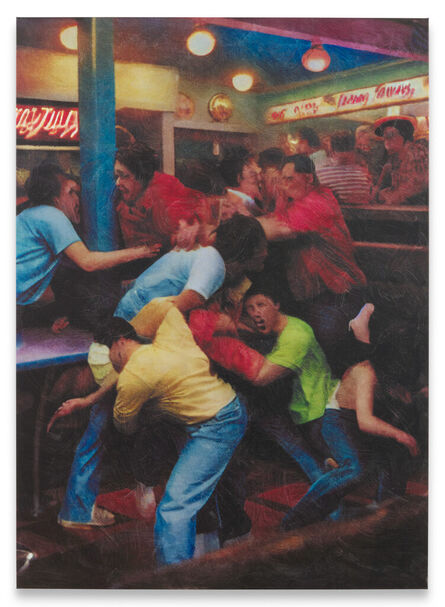 Jon Rafman, ‘𐤌𐤄𐤅𐤌𐤄𐤟𐤁𐤃𐤉𐤉𐤍𐤓 (Riot in the Diner)’, 2023