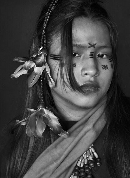 Sebastião Salgado, ‘Yara Asháninka. She is the eldest daughter of Wewito Piyãko and Auzelina. The small paint designs on her face indicate that a girl is not yet engaged. Kampa do Rio Amônea Indigenous Territory, state of Acre.’, 2016 [printed on request]